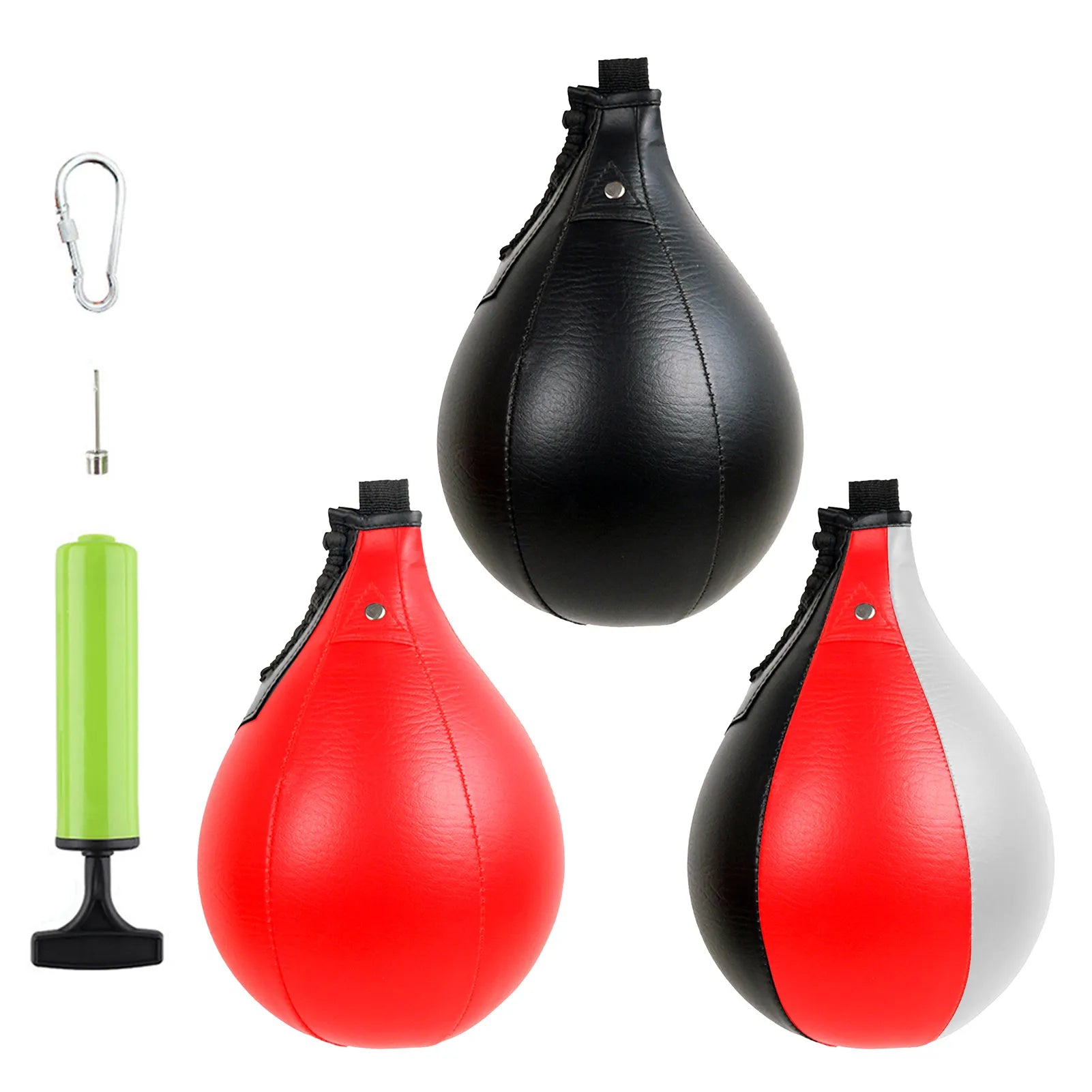 High Quality PU Pear-shaped Boxing Speed Ball Leather Hanging Punching Bag For Thai Fitness