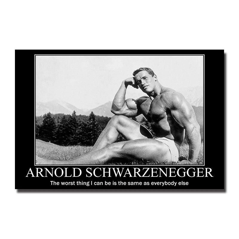 Arnold Schwarzenegger Bodybuilding Motivational Quote Silk Poster Print Inches Gym Room Fitness Sports Picture