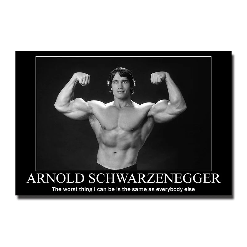 Arnold Schwarzenegger Bodybuilding Motivational Quote Silk Poster Print Inches Gym Room Fitness Sports Picture