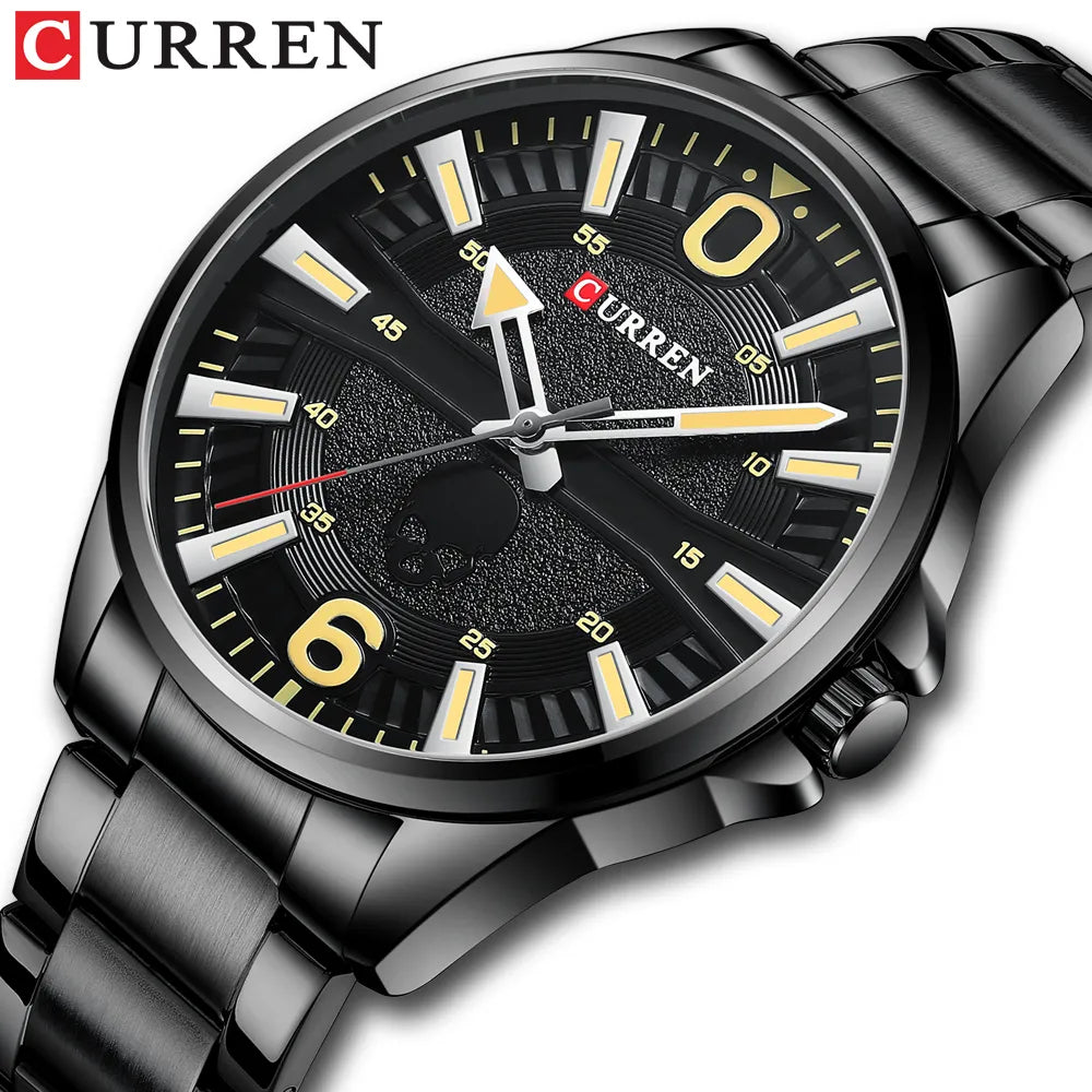 CURREN Men's Fashion Stainless Steel Quartz Watch - 8389
