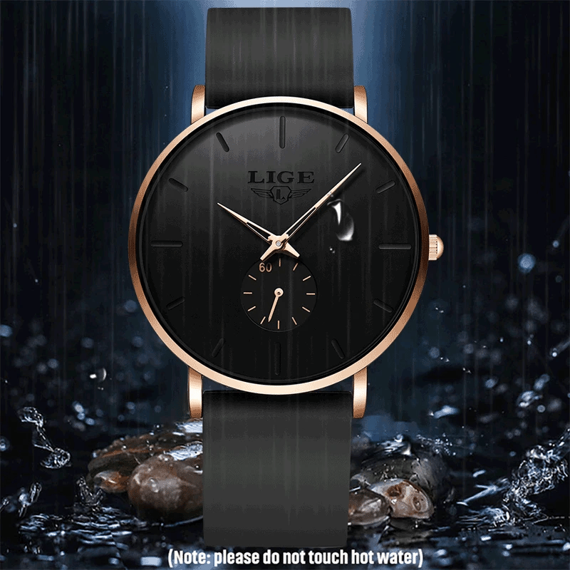 LIGE Men's Fashion Waterproof Ultra-Thin Quartz Watch - LIGE10006
