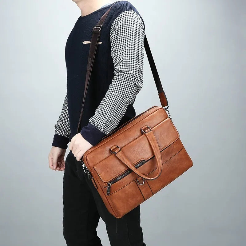 Office Laptop Bag Travel Briefcase Male Shoulder Bag Water Resistant Business Messenger Briefcases for Men and Women Tote Bags