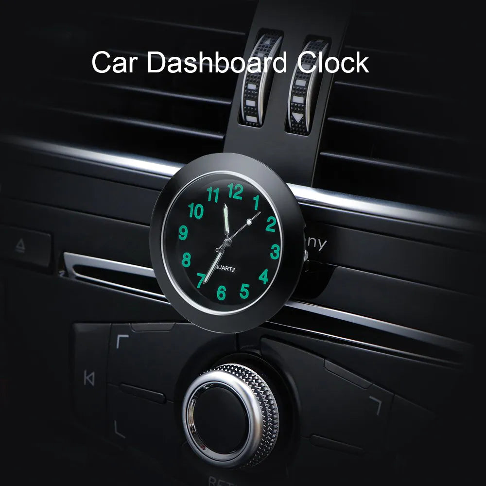 Car Clock Luminous Mini Automobiles Internal Stick-On Digital Watch Mechanics Quartz Clocks Auto Ornament Car Accessories Gifts