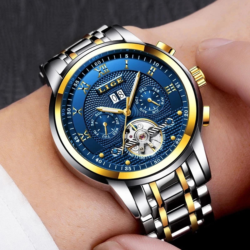 LIGE Men's Luxury Automatic Mechanical Watch - LG9841