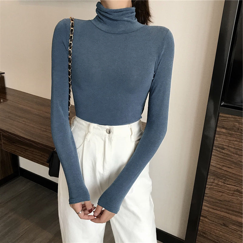 all-matching-solid-color-turtleneck-bottoming-shirt-womens-slim-fit-long-sleeve