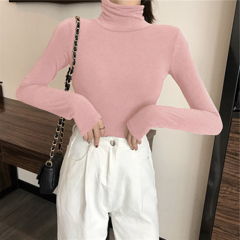 all-matching-solid-color-turtleneck-bottoming-shirt-womens-slim-fit-long-sleeve