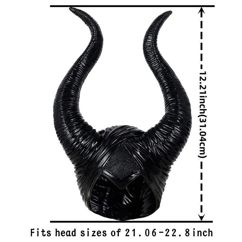 Maleficent Horns Women Halloween Party Maleficent Adult Cosplay Costume Mask Headpiece Hat Carnival Witch Helmet