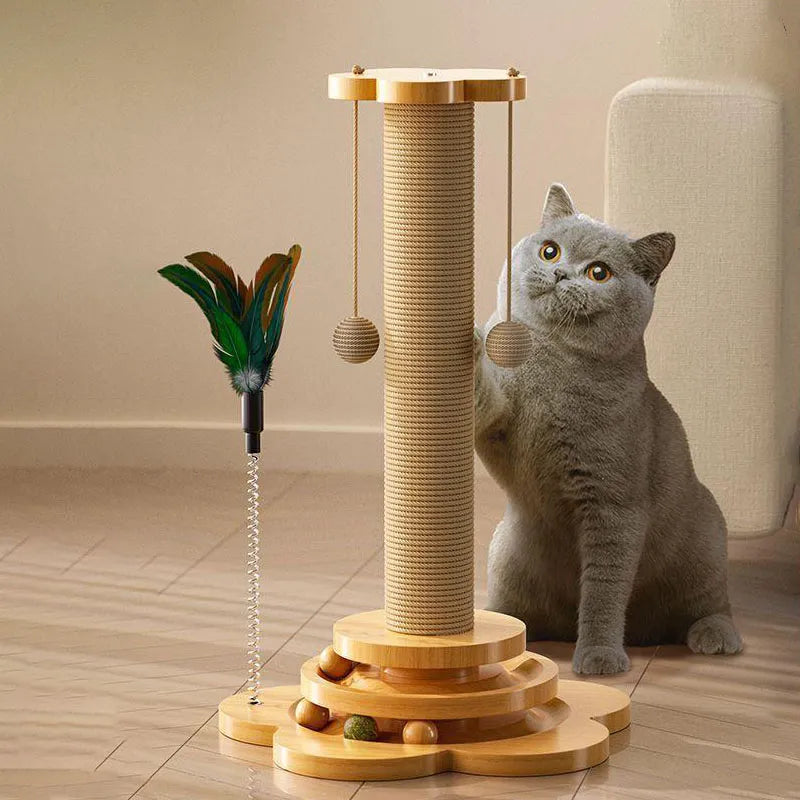 Cat Scratching Tower with Shelves and Playground