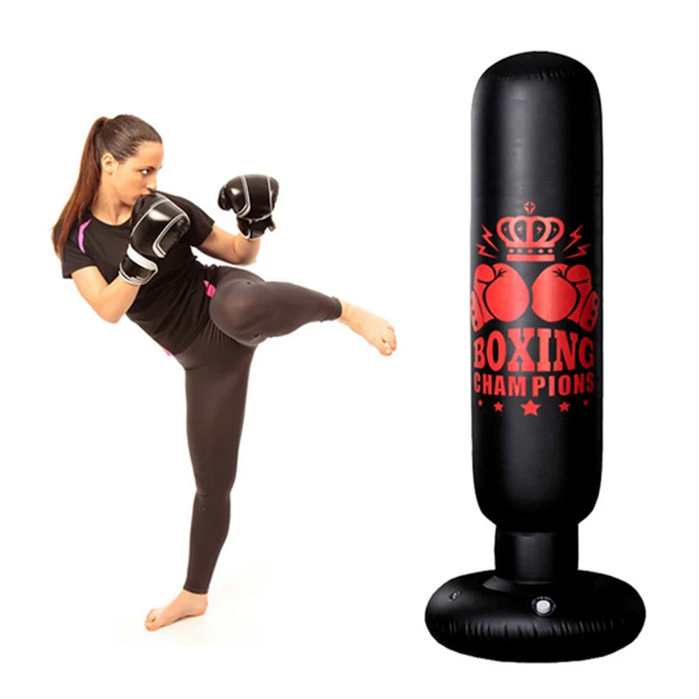 PVC Inflatable Boxing Column Fitness Sports Punch Kick Bag Training Toy Tumbler Bop Bag Adults