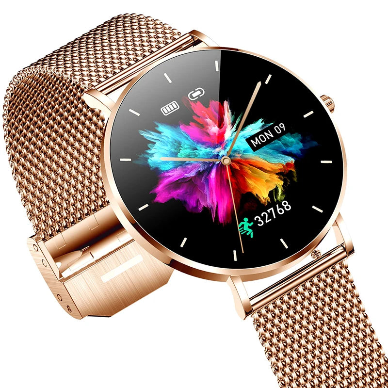 Ultra-Thin Women's AMOLED Smartwatch with Always On Display