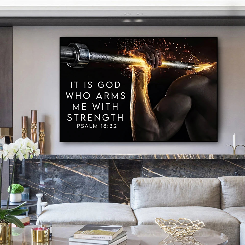 Weightlift Sports Art Fitness Gym Poster Prints Canvas Painting Motivational Quotes Wall Art Picture Gym Room Home Decoration
