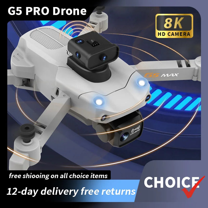 OUZEY G5 GPS Drone with Dual 4K Cameras and Optical Flow Positioning