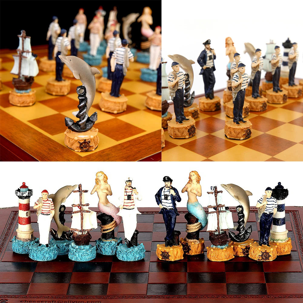 Character-themed Chess Only Chess Pieces, No Chessboard, Puzzle Chess Games on The Table, Various Themes Luxury Knight Wars