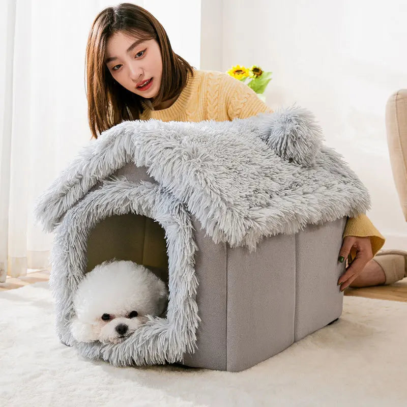 Compact Kennel Bed Mat for Small to Medium Dogs and Cats, with Foldable Design.