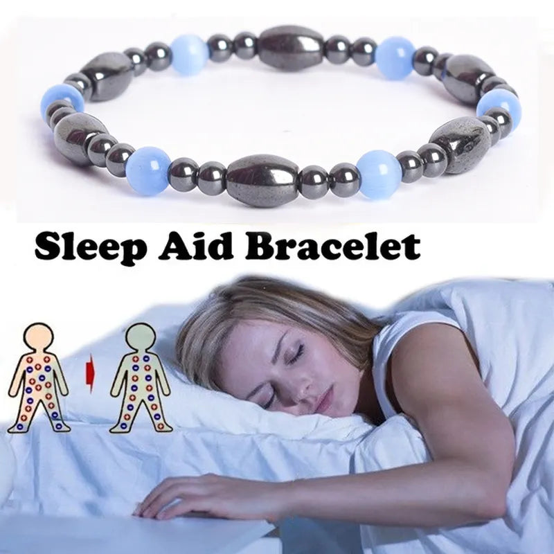 New Sleep Soundly Bracelet Man Women Magnetic Health Care Cat Eye Stone Bracelet for Better Sleep Health Maghetic Jewerly Gift