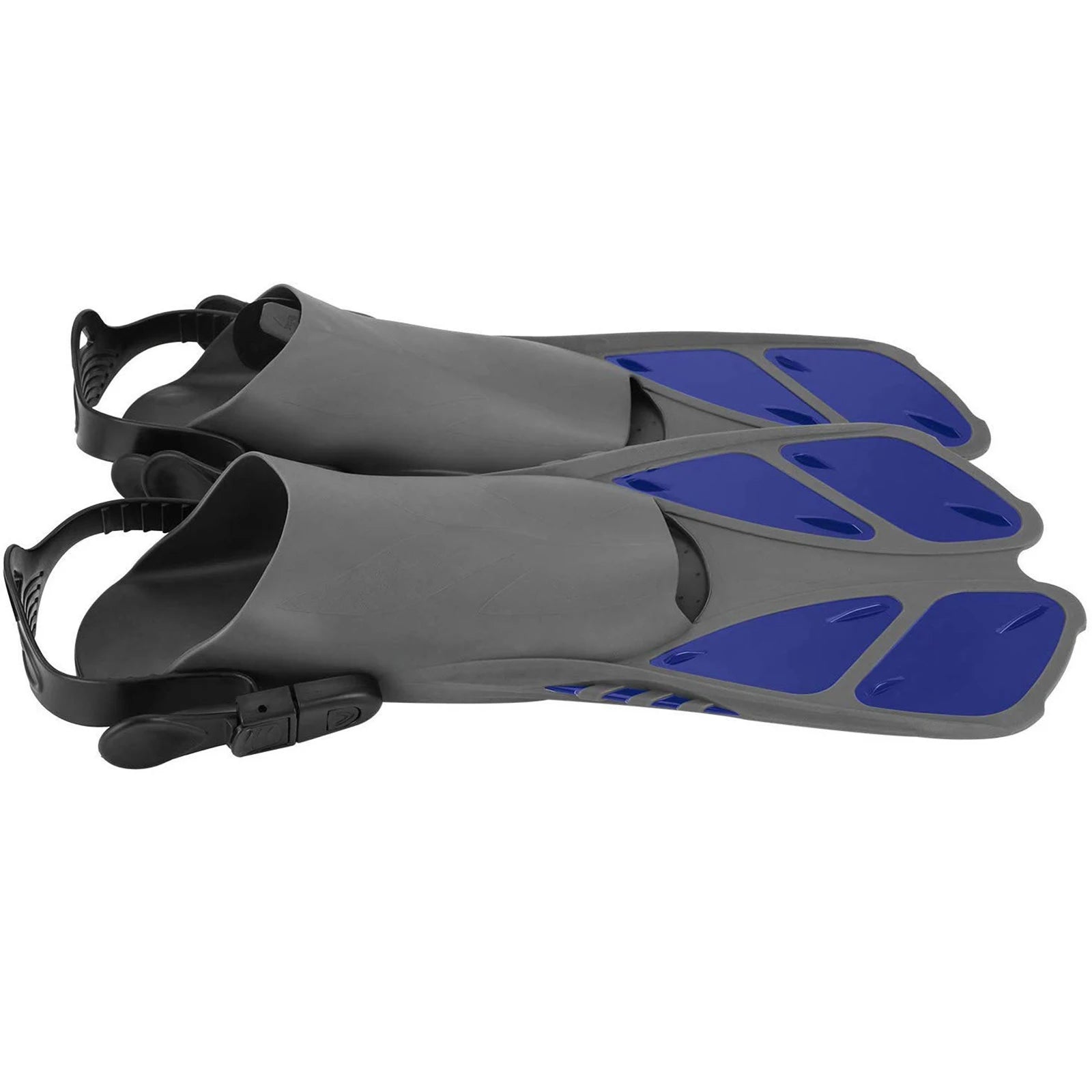Unisex Snorkel Fin Set Adjustable Strap Diving Flippers with Mesh Bag for Snorkeling Swimming