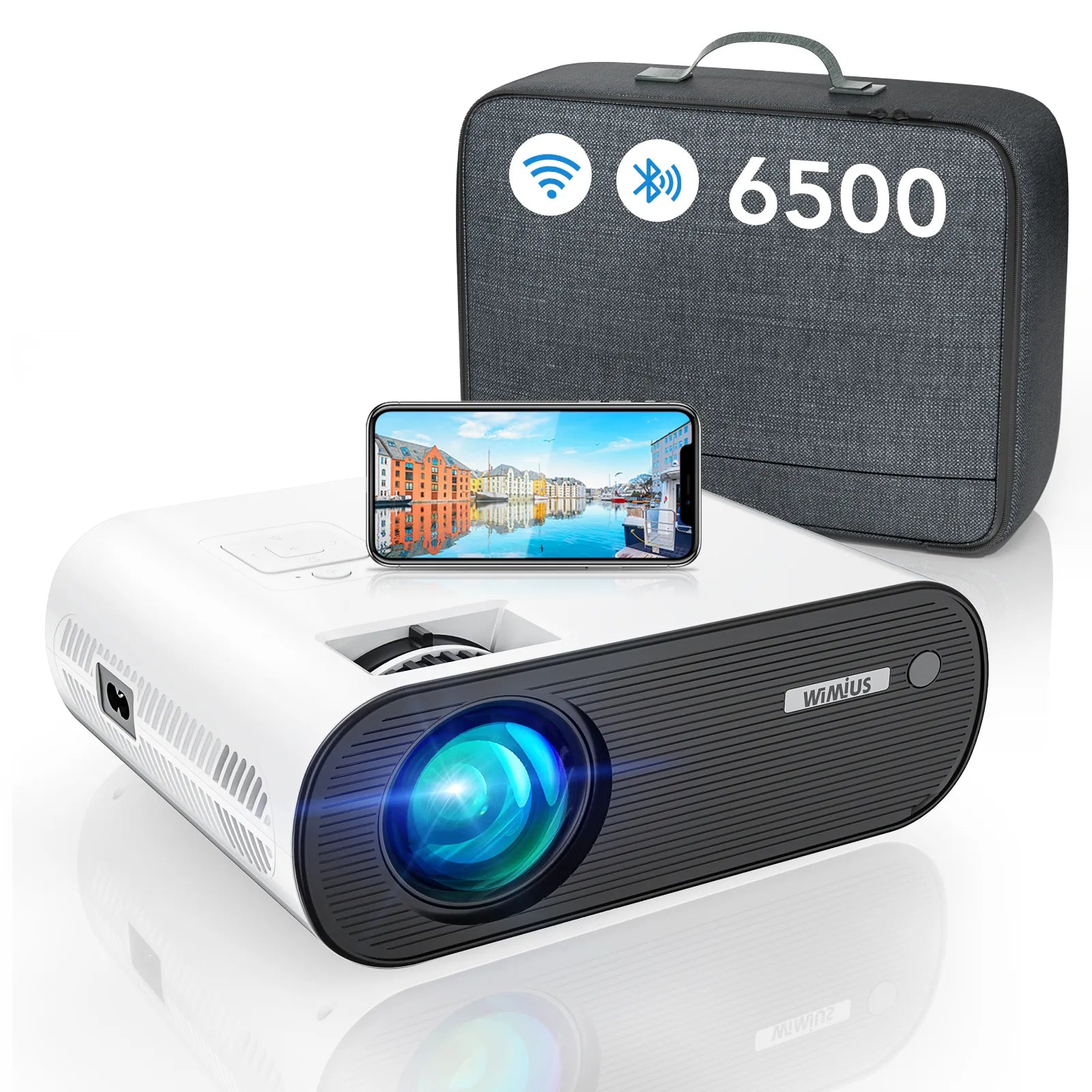 K5 Projectors: Mini Portable Projector with WiFi and Bluetooth, 4K Full HD Video Projection, 1080P Beamer Mirroring for Home Theater