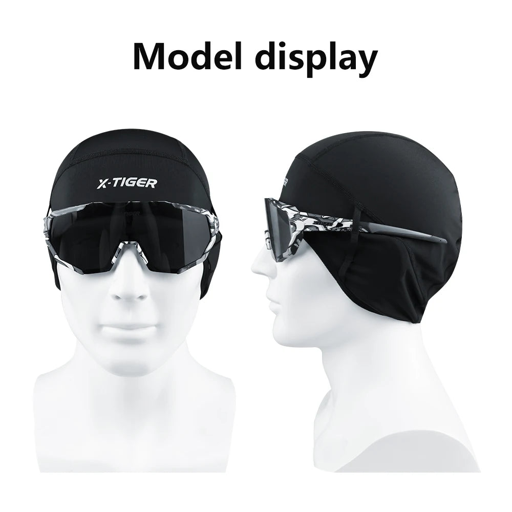 X-TIGER Cooling Skull Cap Helmet Lining Summer Ice Cap Unisex Quick Dry Cycling Cap UV400 Sun Protection With Eyeglass Hole
