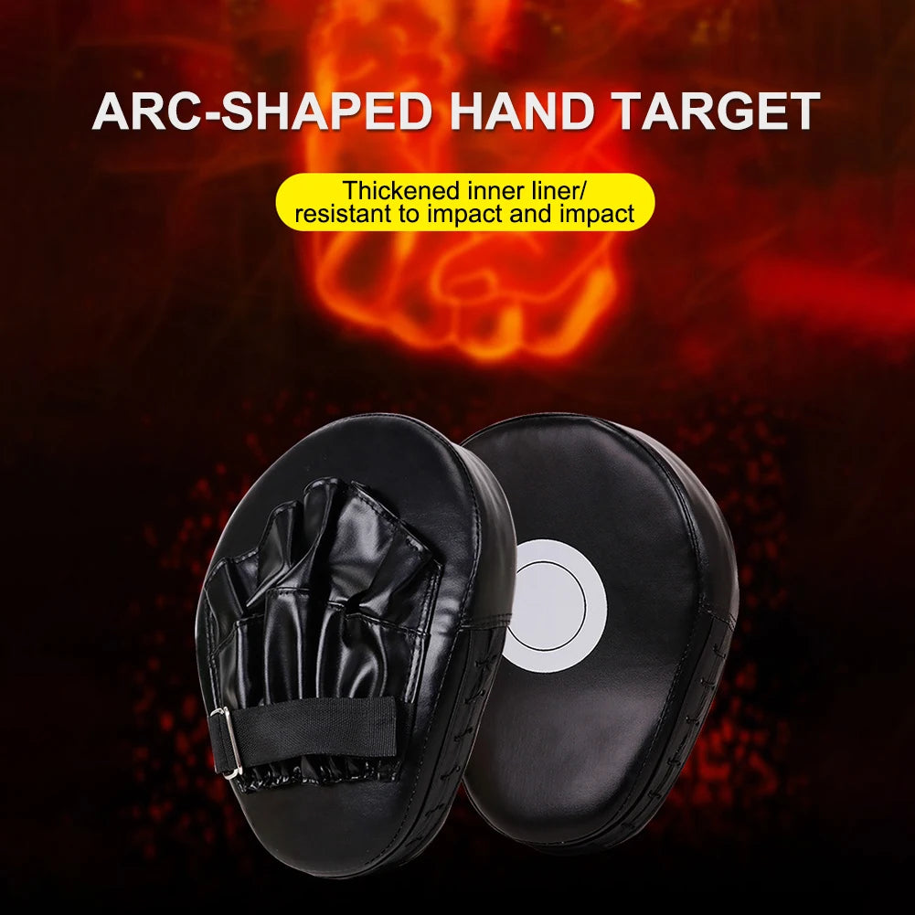 Curved Boxing Hand Target PU Leather Curved Punching Mitts Breathable Boxing Mitts Kickboxing Pads for Martial Arts Training