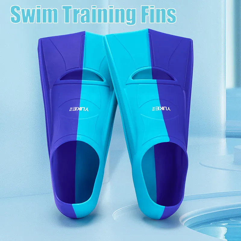 Silicone Professional Scuba Diving Fins Short Men Women Child Snorkel Swimming Fins Kids Flippers Equipment Set