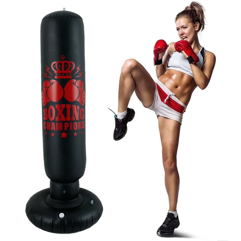 PVC Inflatable Boxing Column Fitness Sports Punch Kick Bag Training Toy Tumbler Bop Bag Adults