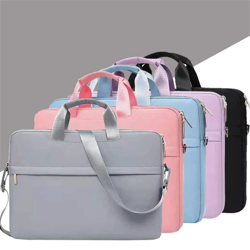 For 13 14 15 15.6 Inch Laptop Storage Bags Soild Color Laptop Shoulder Handbag Waterproof Notebook Sleeve