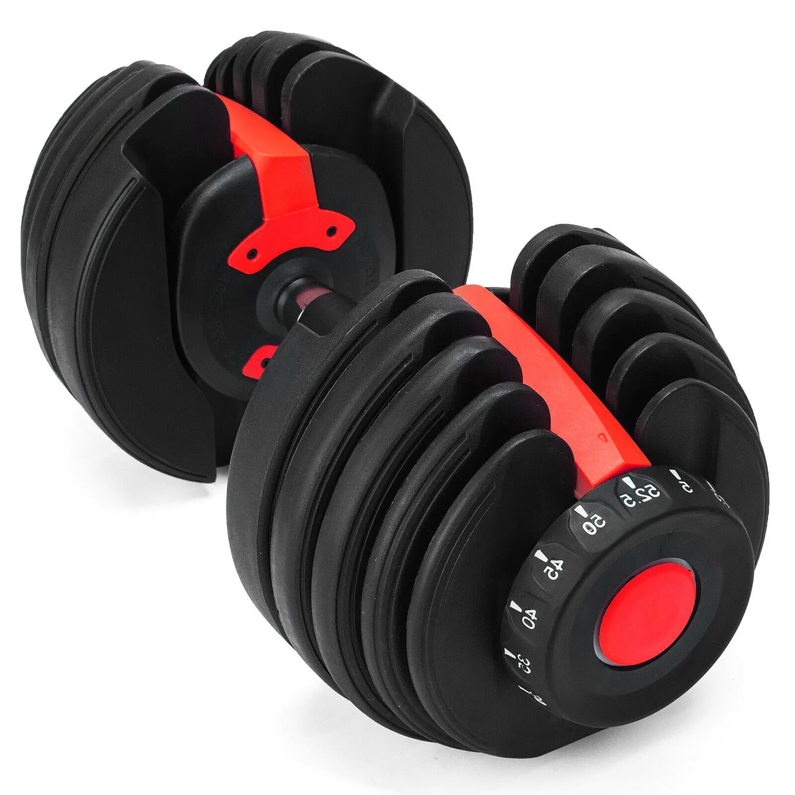 Adjustable Dumbbell Fitness Workouts dumbbells 24KG tone your strength and build your muscles 5-52.5lbs