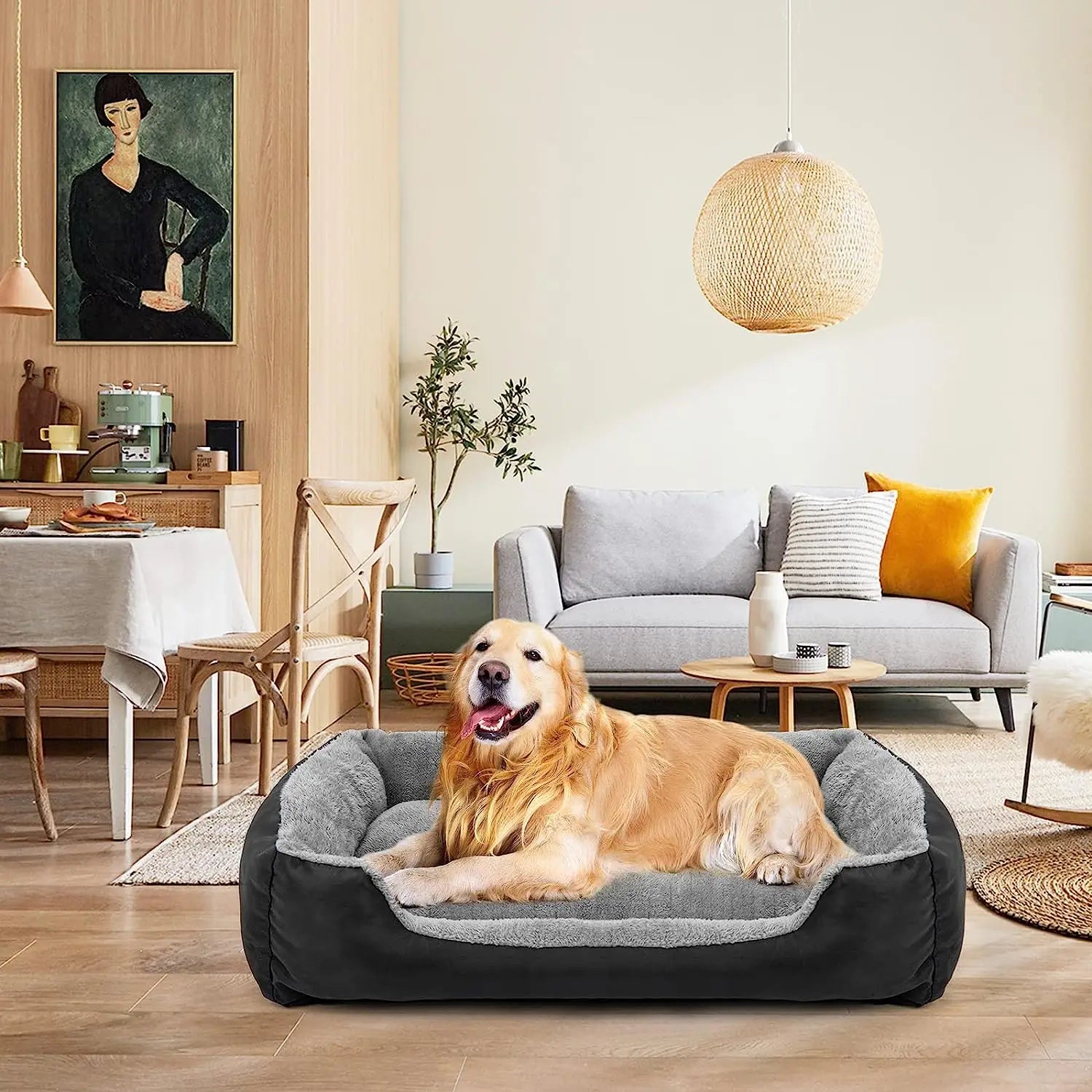 Introducing ATUBAN's large dog beds! Washable and comfortable, these rectangular mattresses provide warmth for medium to large dogs and cats.