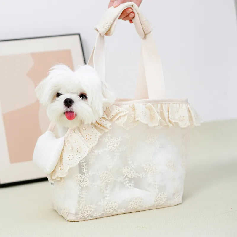 Onecute Puppy Carrier Dog Walking Pets  Accessories Bags Lace Handheld Shoulder for Cute Chihuahua Products