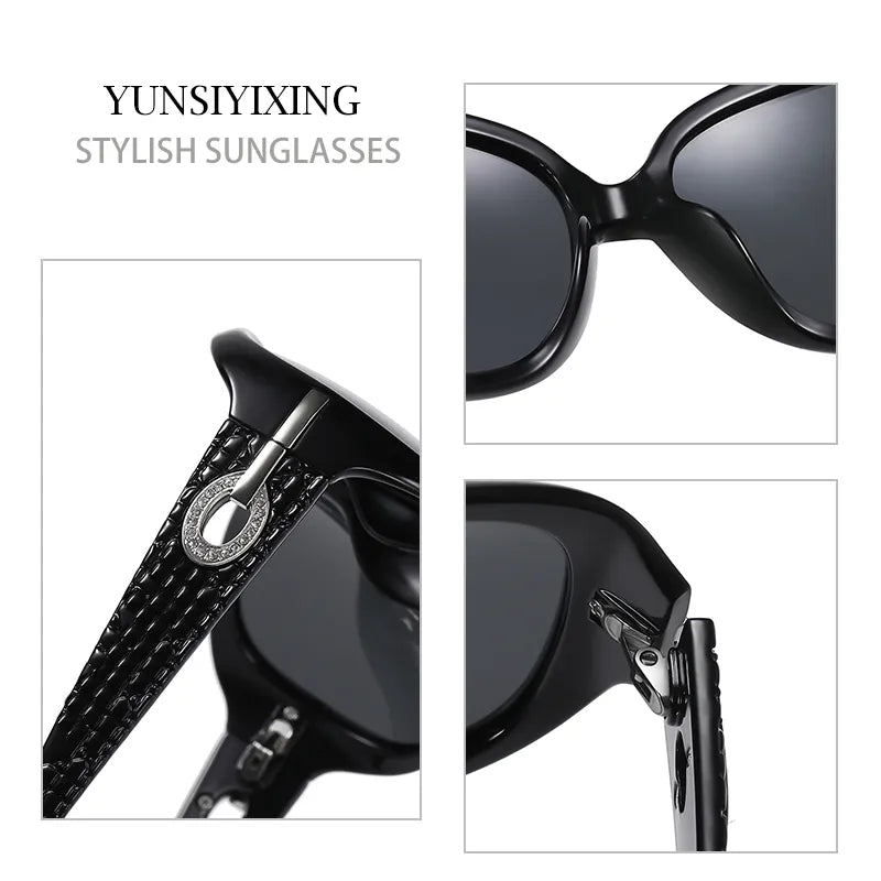 YSYX Polarized Women's Sunglasses Brand Designer Sun Glasses Fashion Classic Big Frame Glass Female Vintage Oculos De Sol ST2012