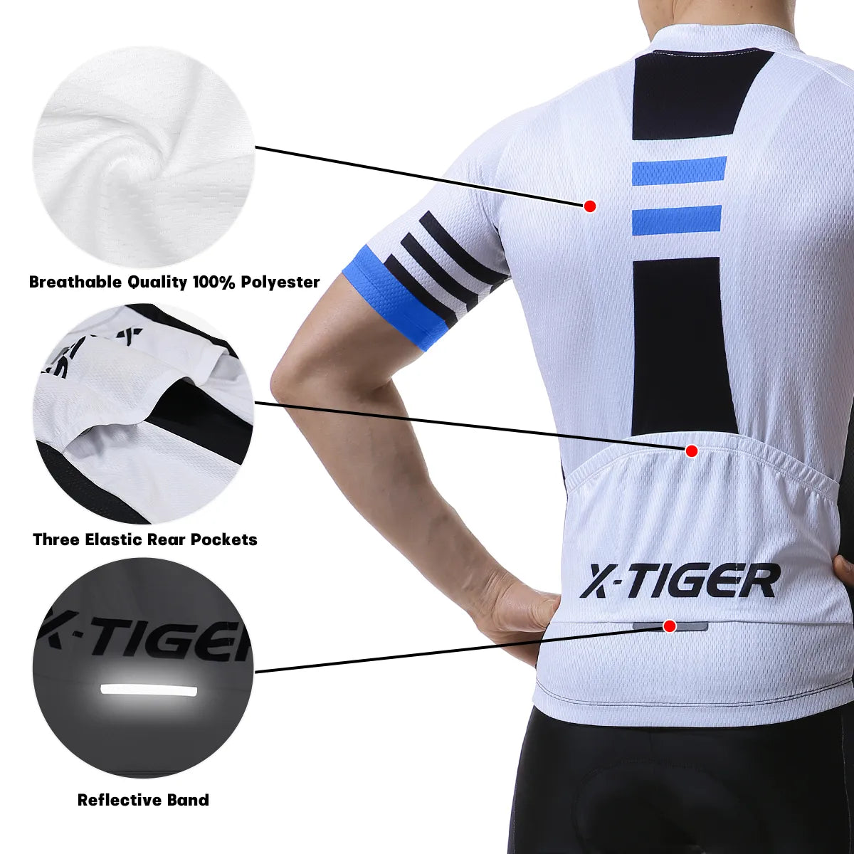 X-TIGER Cycling Jersey Set Men's Cycling Set Summer Outdoor Sport Bicycle Wear Clothing Breathable Bike Clothes MTB Cycling Suit