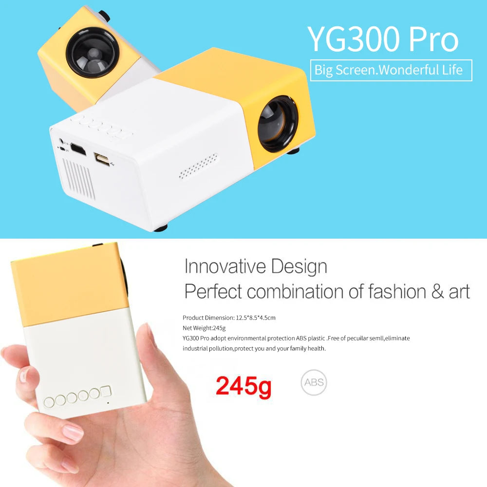 Salange YG300 Pro Mini Projector with 1080P Full HD Support