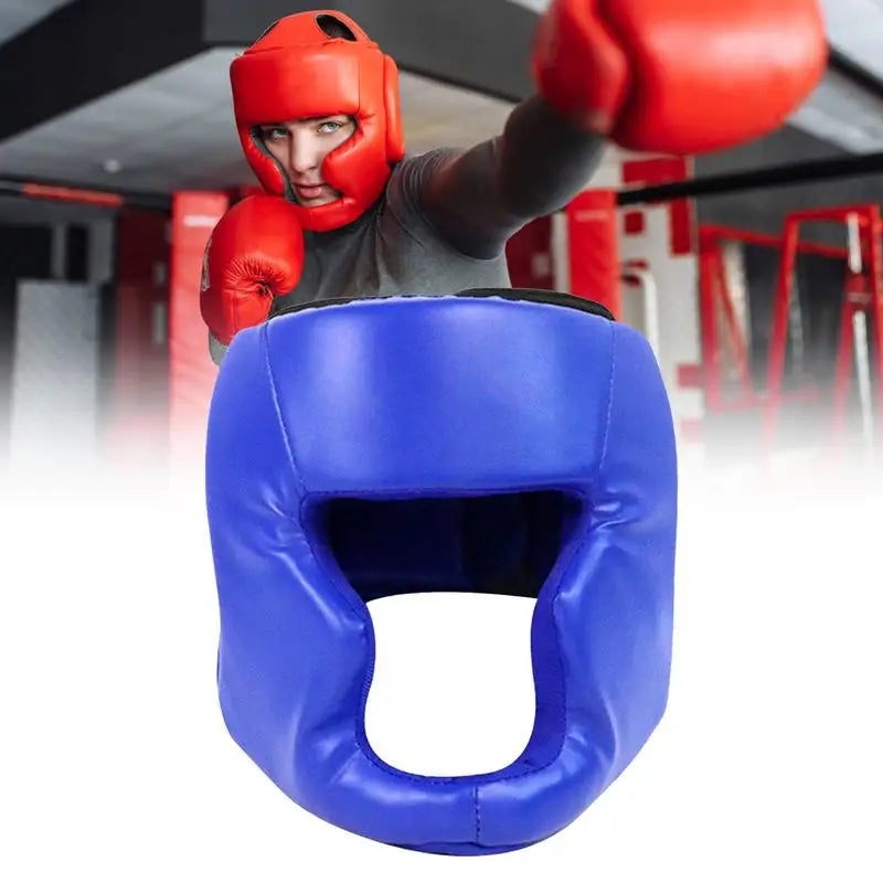 Kick Boxing Helmet For Men Women PU Karate Muay Thai Guantes De Boxeo Free Fight MMA Training Adults Kids Equipment