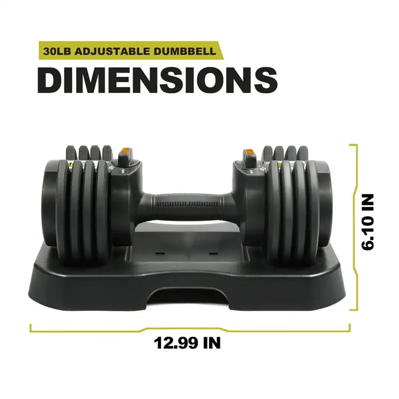 10-30lb Quick Select Adjustable Dumbbell Pair with Dumbbell Stand Combo