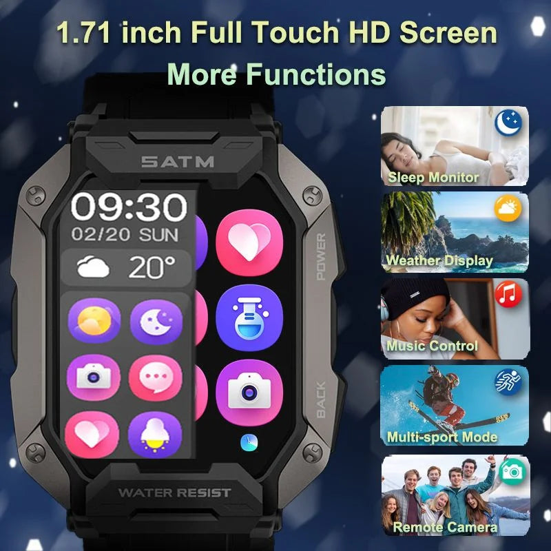 Full Touch 5 ATM Waterproof Smartwatch for Android