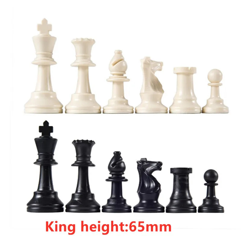 Medieval Chess Pieces: Wooden and Plastic Chessmen for International Word Chess Game