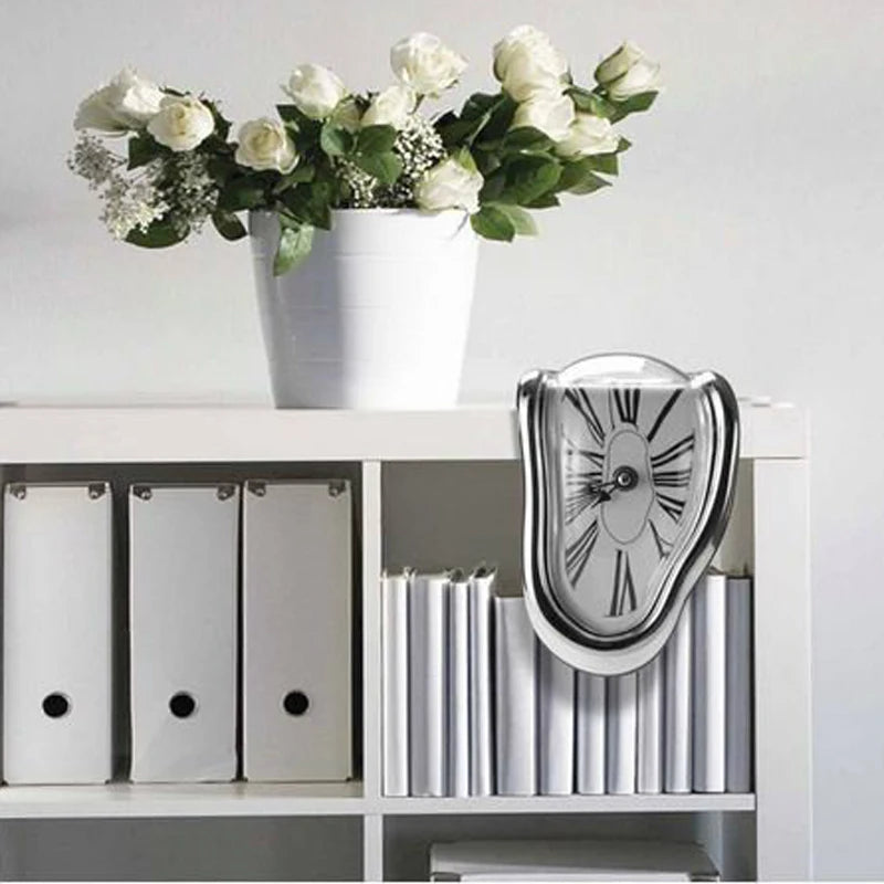 New Novel Surreal Melting Distorted Wall Clocks Surrealist Salvador Dali Style Wall Watch Gift Home Garden Desktop Decoration