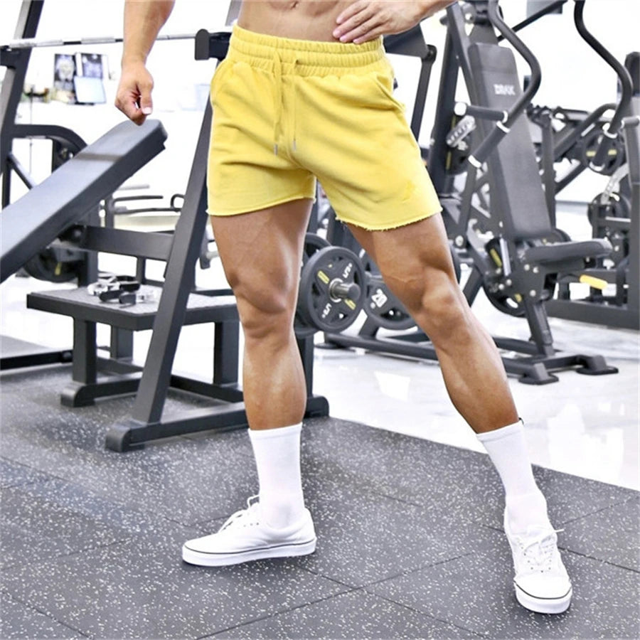2022 New Men Gyms Fitness Loose Shorts Bodybuilding Joggers Summer Quick-dry Cool Short Pants Male Casual Beach Brand Sweatpants