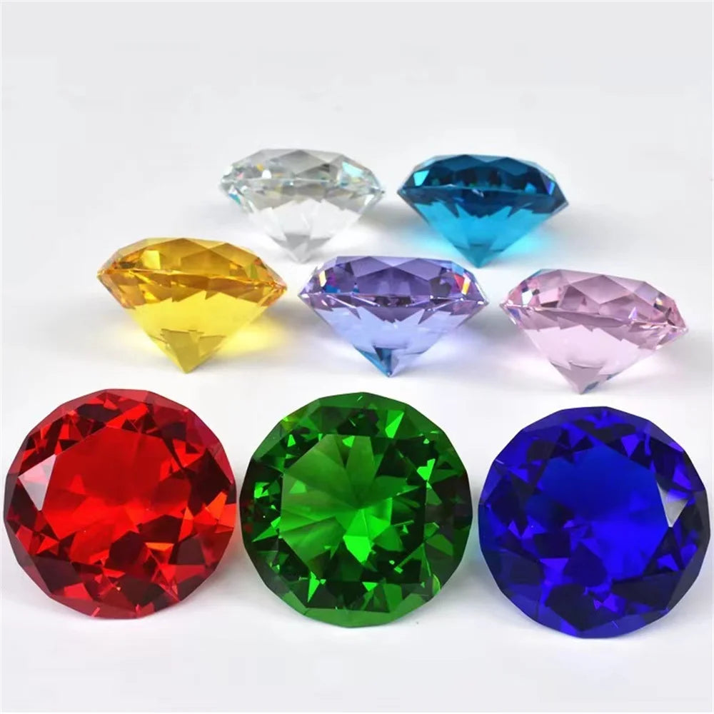 10 Colors Crystal Diamond Paperweight Ornament