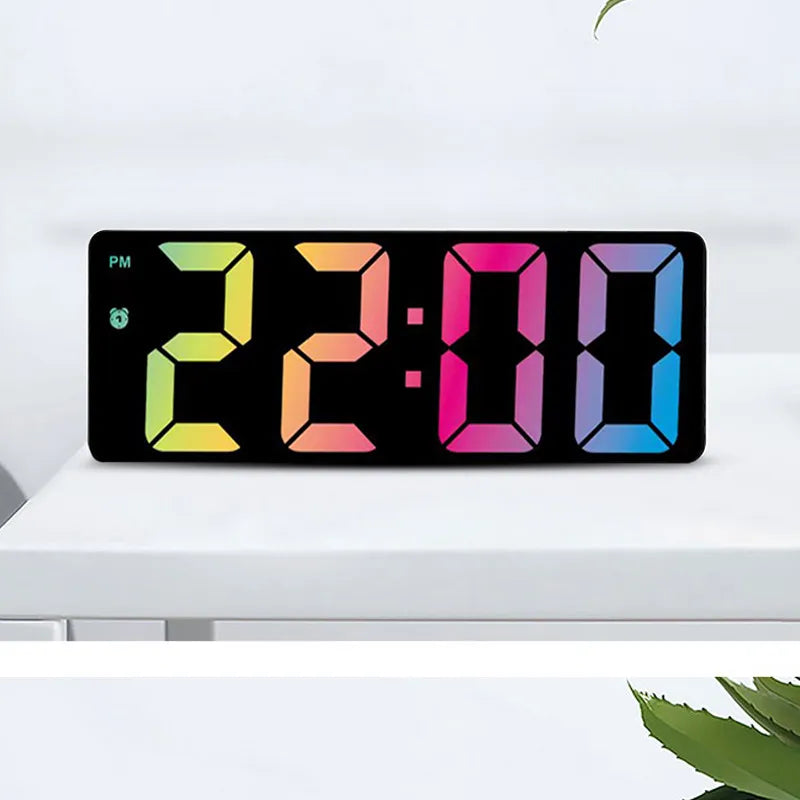 Acrylic Digital Alarm Clock with Voice Control and LED Display