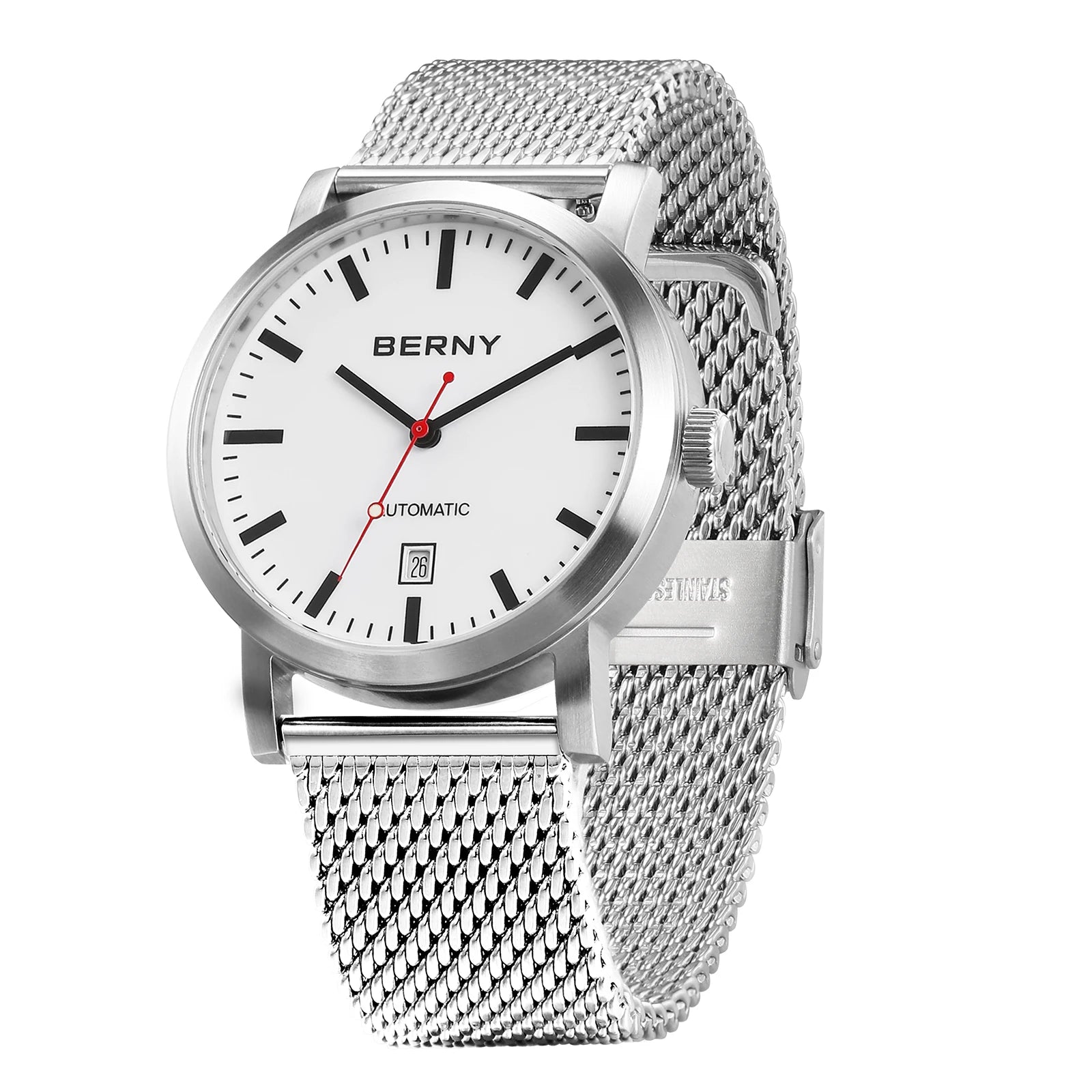 Berny Swiss Railway Automatic Men's Watch Seagull 5ATM