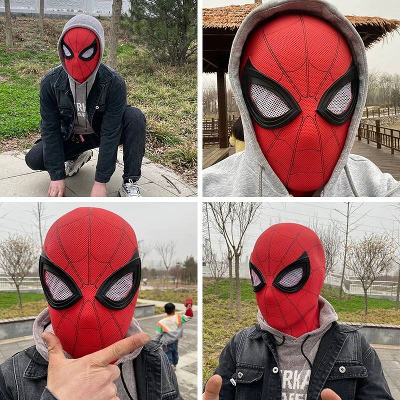 Spiderman Mask Superhero Miles Morales Peter Parker Spider Man Cosplay Masks Spider Helmet Halloween Costume Props for Adults