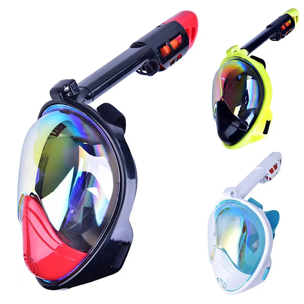 Underwater Scuba Full-Face Diving Mask with Anti-Fog Technology and Anti-Skid Ring Snorkel: A Professional Snorkeling Set