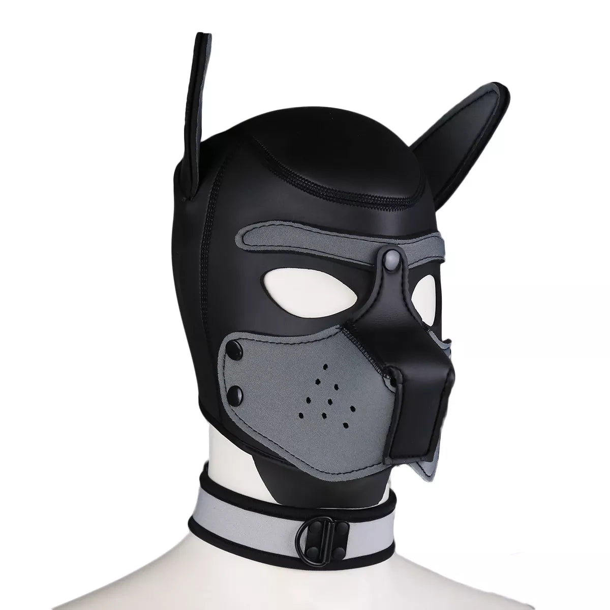 Puppy Cosplay Costumes of XL Code Brand New Increase Large Size Padded Rubber Full Head Hood Mask with Collar for Dog Roleplay