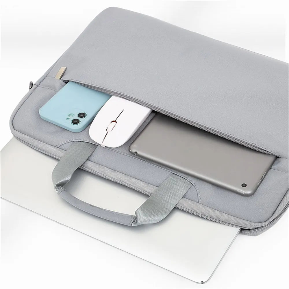 For 13 14 15 15.6 Inch Laptop Storage Bags Soild Color Laptop Shoulder Handbag Waterproof Notebook Sleeve