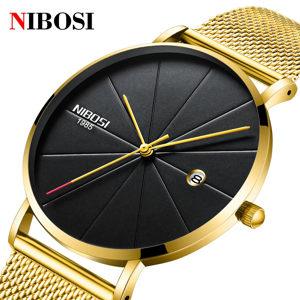 NIBOSI Men's Ultra Thin Quartz Watch - 2321