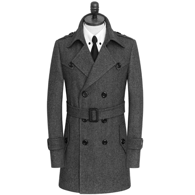 Autumn And Winter Wool Men's Plus Fat Plus Size Young Cashmere Coat