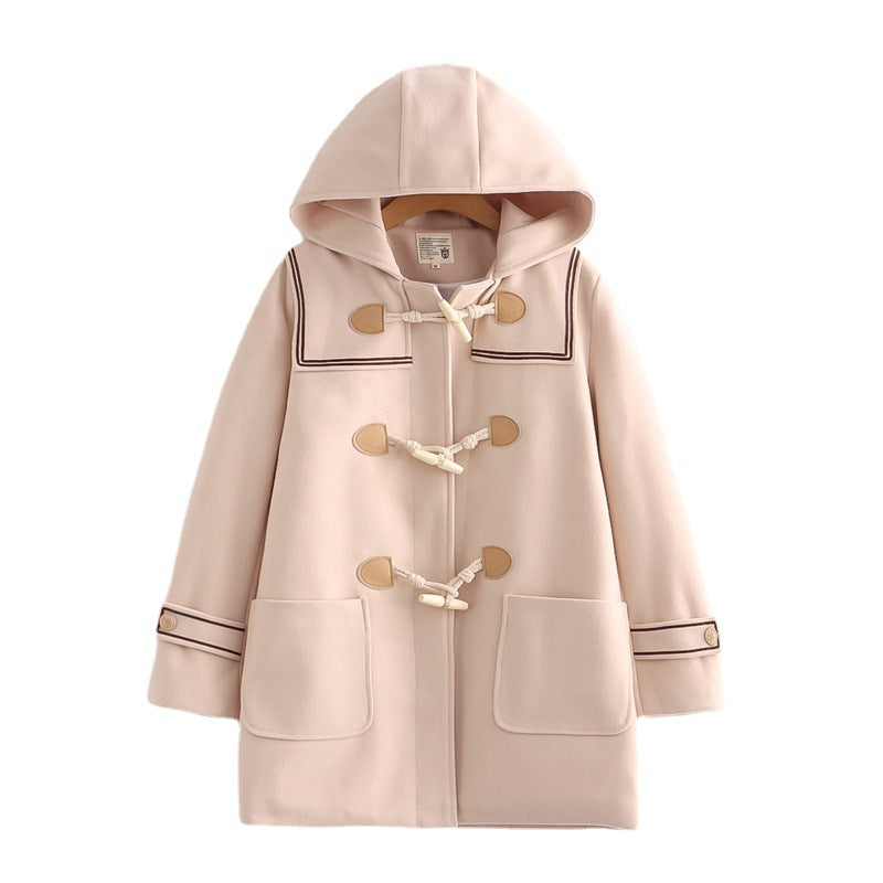 Loose Fitting Jacket With Cute Hood