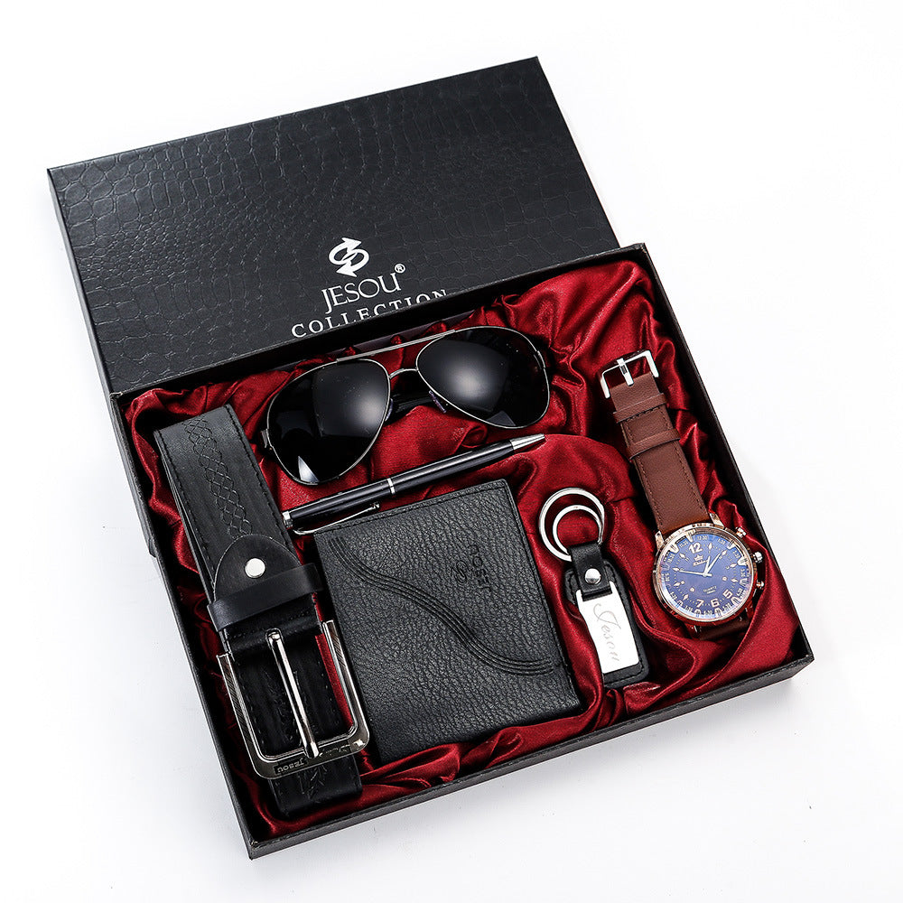 6pcsset Boutique Gift Set Glasses BeltWallet