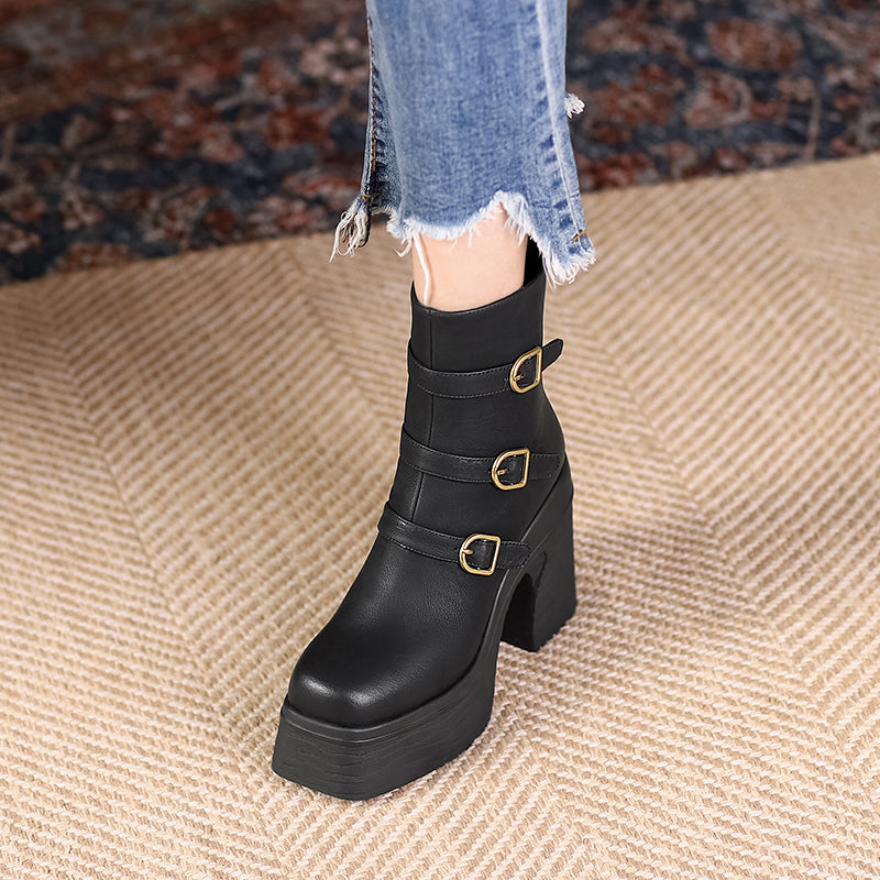 Spring And Autumn All Match Single Boots High Heels